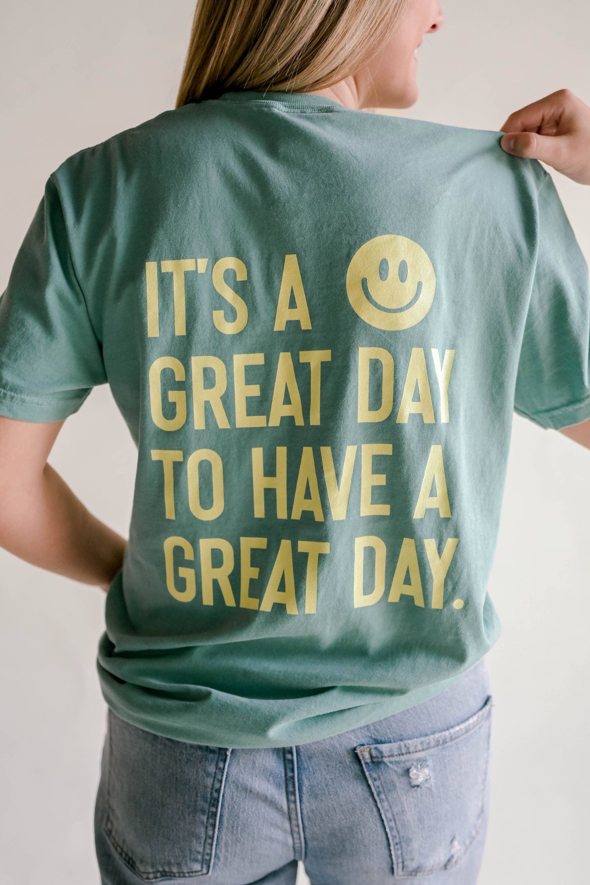 It's A Great Day Tee - Seafoam 