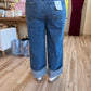 Super High Rise Cuffed Baggy Jeans