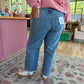 High Rise Dart Barrel Jeans