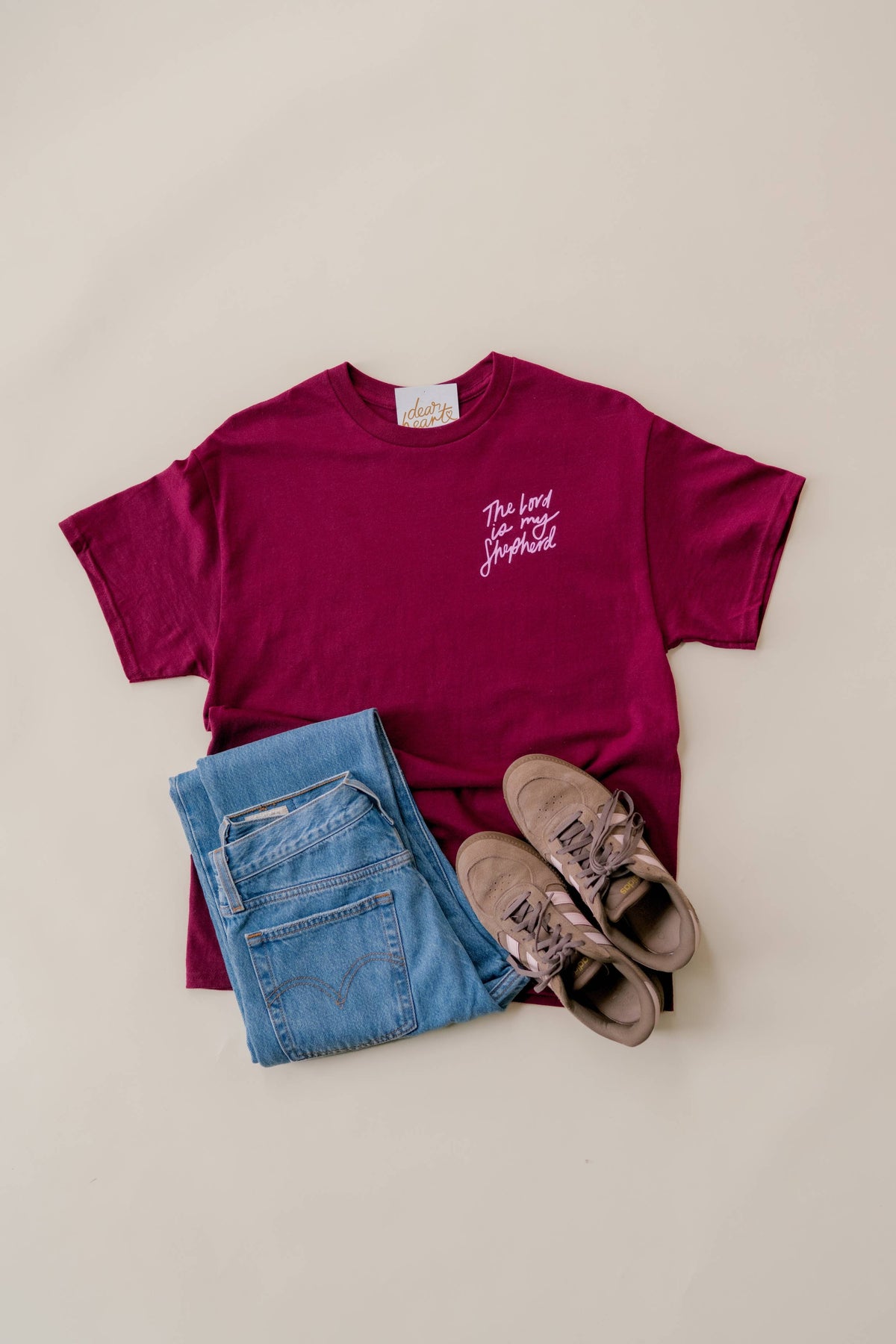 The Lord Is My Shepherd Tee - Maroon