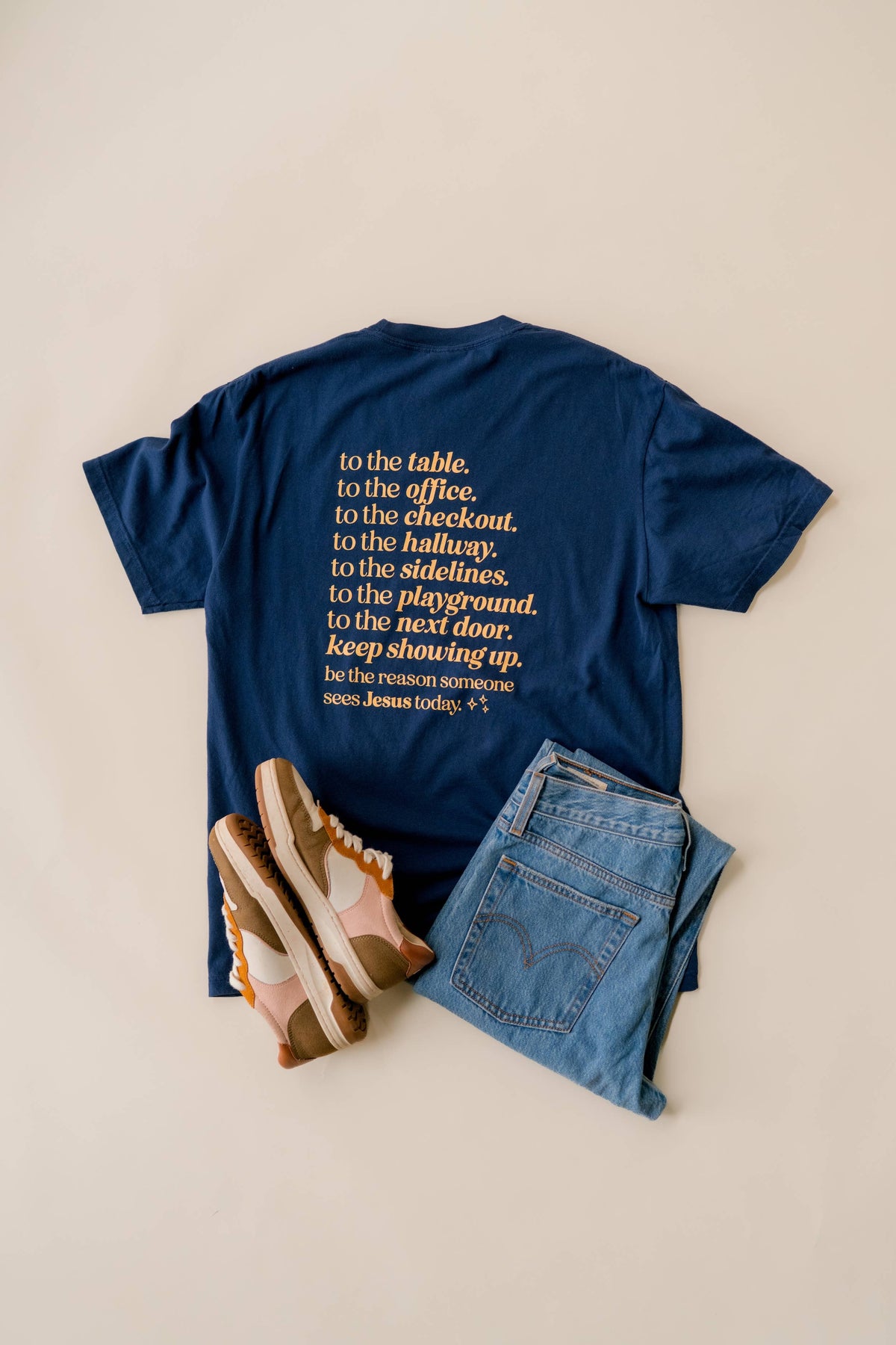 Keep Showing Up Tee - Navy