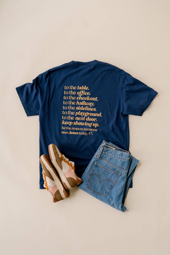 Keep Showing Up Tee - Navy