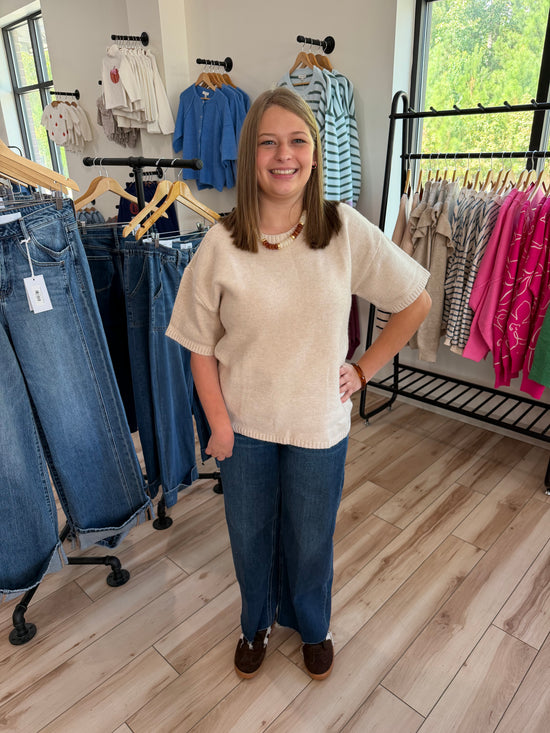 Oatmeal Sweater Top