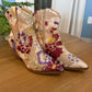 Taupe Floral Applique Western Boot