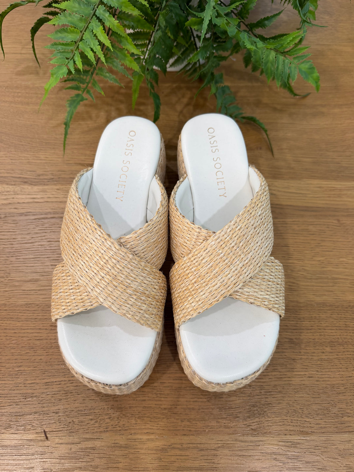 Raffia Platform Sandal