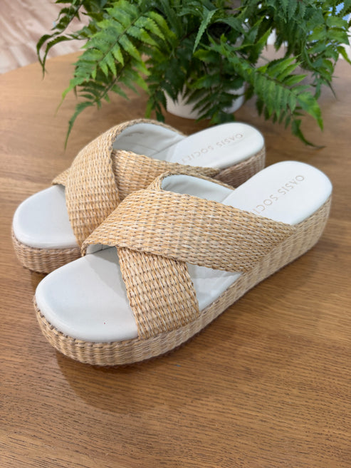 Raffia Platform Sandal