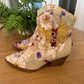 Taupe Floral Applique Western Boot