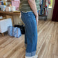 Super High Rise Cuffed Baggy Jeans