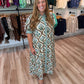 Natural Mix Tie Midi Dress