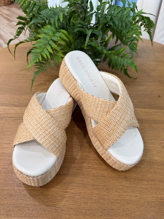 Raffia Platform Sandal