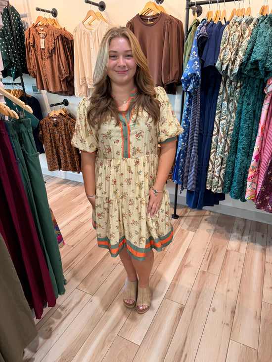 Natural Mix Mini Dress