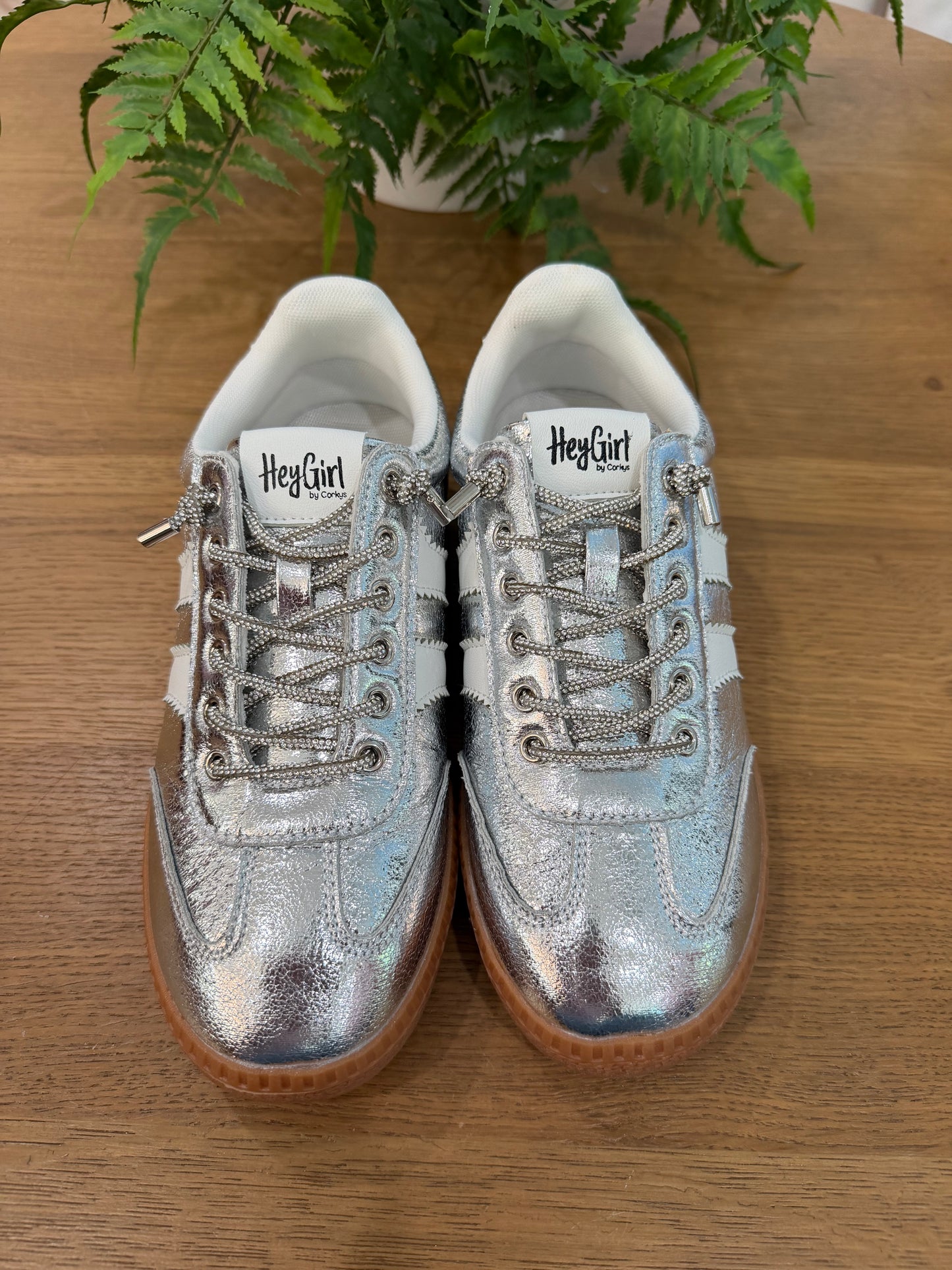 Hey Girl Heads Up - Silver Metallic