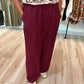 Burgundy Linen Pants