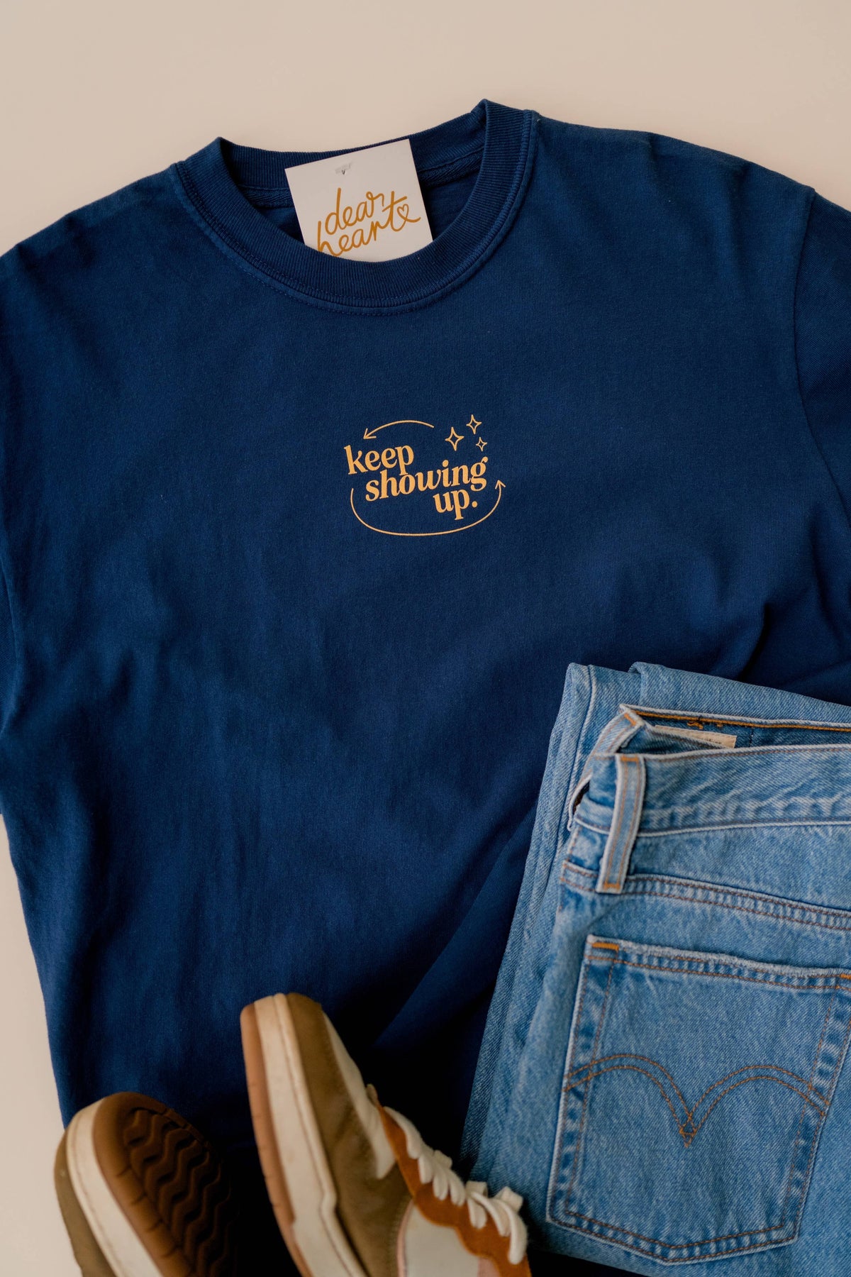 Keep Showing Up Tee - Navy