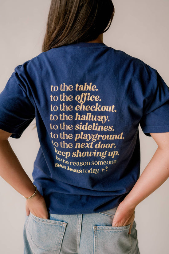 Keep Showing Up Tee - Navy
